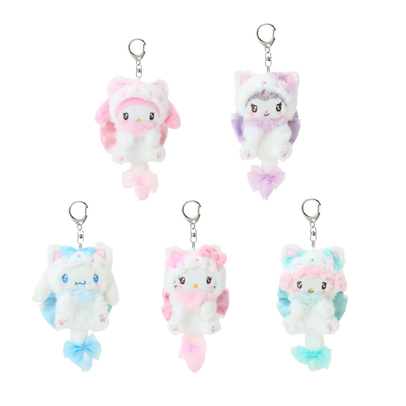 Hello Kitty Cream Cat Bowknot  - Carabiner Keychain 评论和价格