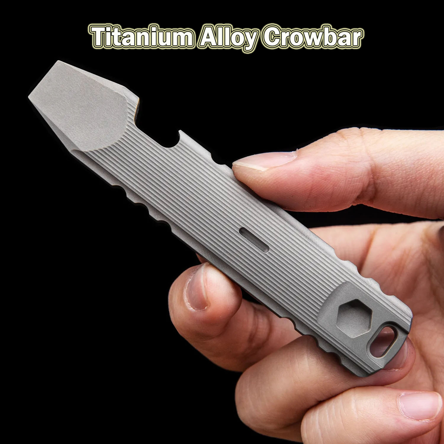 9.4CM Titanium Alloy Crowbar M - Titanium Pry Bar 评论和价格
