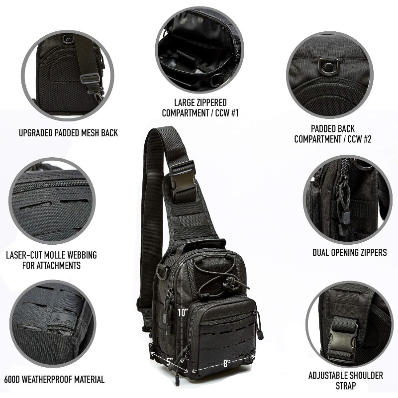 Tactical Compact Concealed Car - Edc Concealed Carry Backpack 评论和价格